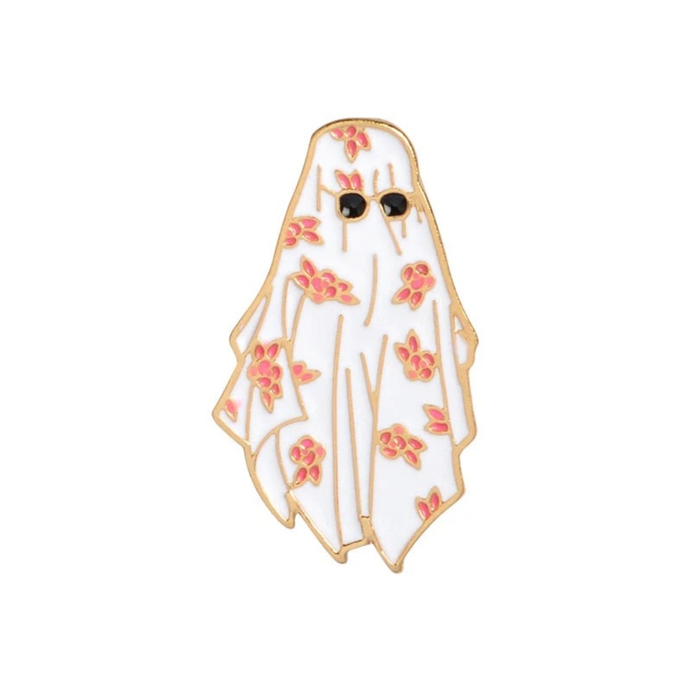 Flower Ghost Enamel Pin